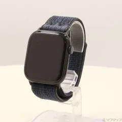 〔中古品〕 Apple Watch Series 10 GPS 46mm ジェットブラックアルミニウムケース ブラック／ブルーNikeスポーツループ【297】
