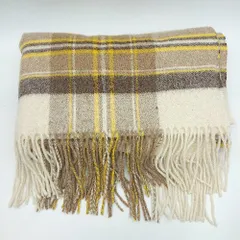 ◇ ⊇ Monique モニーク チェック柄 マフラー F ブラウン レディース E  【1501230001731】