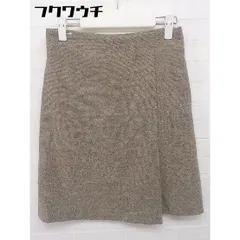 ◇ UNTITLED アンタイトル ウール 膝丈 タイト スカート サイズ 2 ベージュ レディース  【1108260002051】