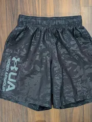 アンダーアーマー UNDER ARMOUR 迷彩 カモフラージュ ショートパンツ MD 黒