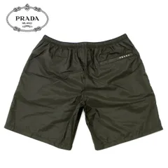 【極美品】46 M プラダ PRADA サーフショーツ 水着 カーキ グリーンメンズ