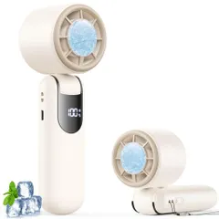 【2025革新型-19°C瞬間冷却】携帯扇風機ハンディファン冷感プレート付き首掛け扇風機5000mAh大容量軽量強力usb充電式卓上扇風機手持ち5段階調節小型ミニファンスタンド付き折り畳みストラ…