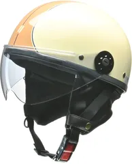 新品 アイボリー/ブラウン - O-ONE(オワン) バイク用ハーフヘルメット フリー(57-60cm未満) リード工業(LEAD)