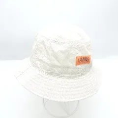 ◇ Θ UNIVERSAL OVERALL ブランドロゴタグ付き バケットハット ベージュ サイズ58 レディース メンズ E  【1502060027359】