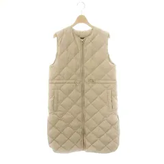 タイオン TAION × アンフィーロ UNFILO キルティングジレ ダウンベスト ロング ベージュ /DF ■OS