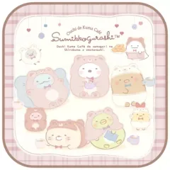 【中古】タオル・手ぬぐい 集合(チェック柄) 「すみっコぐらし おうちでくまカフェ ミニタオル」