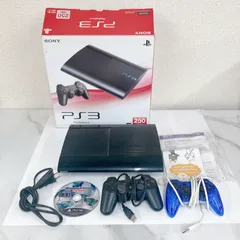 。【通電確認済み】 SONY ソニー PS3 本体 薄型 CECH-4000B コントローラー2個 Winning Eleven 2018ソフト付き【ゲーム機本体】【3】