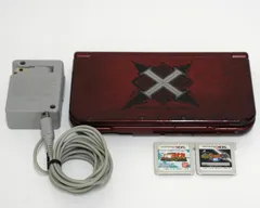 [NI] New ニンテンドー 3DS LL　本体　ゲーム機　ソフト　数量 限定　モンスターハンター クロス　モンハン モデル　名探偵 コナン マリオネット交響曲 シンフォニー　妖怪ウォッチ 2 元祖　任天堂　Nintendo　4点まとめて