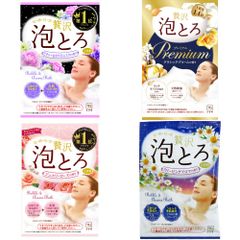 牛乳石鹸共進社 入浴剤 詰め合わせ 贅沢泡とろ お湯物語 入浴料 4種お試しセット