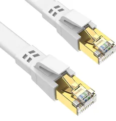 【20m】CAT8 LANケーブル カテゴリー8 ウルトラフラットケーブル 40Gbps/2000MHz ランケーブル やわらか FTPシールド イーサネットケーブル サーバー 企業様向け 業務用 屋外用 CAT8準拠