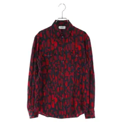 CELINE (セリーヌ) 19AW アブストラクトマーク総柄ウェスタン長袖シャツ レッド 2C143372Fのサムネイル