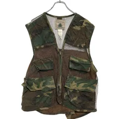 NORTHWEST ハンティングベスト M 迷彩 ブラウン 切替 アウトドア 古着卸 アメリカ仕入 a702-7430