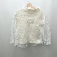 ◇ ⊇ COLLAGE GALLARDAGALANTE 異素材 長袖 カットソー サイズフリー アイボリー系 レディース E  【1503060041352】