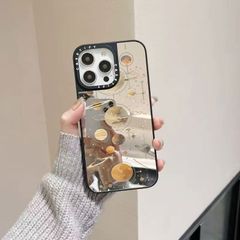 宇宙 惑星 ミラー デザイン Casetify  iPhone16 ケース カバーiphone 16promax　16plus　16 pro ケース