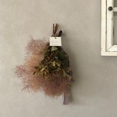 autumn 秋　スモークツリーとリューカのスワッグ　36cm