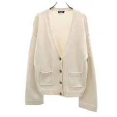 GAP ギャップ 長袖 Vネック カーディガン M ホワイト系 レディース 古着