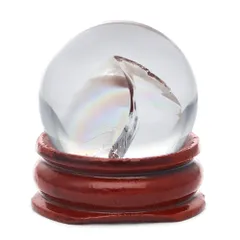 「1点もの 現品」 レインボー水晶 ブラジル産 天然 丸玉 天然石 パワーストーン 原石 水晶玉 スフィア置物 インテリア