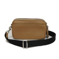COACH コーチ ジェイデン クロスボディ 現行 ブラウン ポシェット 未使用 ロゴ エンボス ライトサドル ショルダーバッグ CR179