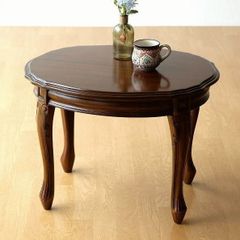 猫脚コーヒーテーブル 楕円70×50 ブラウン 猫脚コーヒーテーブル 楕円70×50 ブラウン - メルカリ