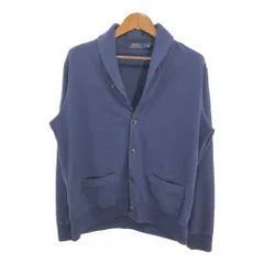 Polo by Ralph Lauren ポロ ラルフローレン ショールカラー スウェット カーディガン ネイビー (メンズ L) 中古 古着 S1800