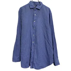 Polo Ralph Lauren 長袖 チェックシャツ 17 XL～ ブルー ブラック ポロラルフローレン ボタン ビッグサイズ 古着卸 アメリカ仕入 a702-5564のサムネイル