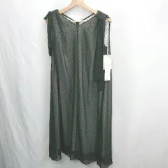 ◇ ⊂◎●未使用● HANAE MORI ALMA EN ROSE ドット柄 ノースリーブ 膝丈 ワンピース サイズ38 ブラック レディース E  【1412090017735】