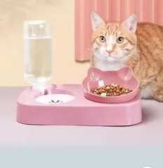 猫犬えさ皿 猫食器 ペットボウル ペット碗 自動 猫皿 給水器 食べやすい