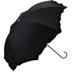 【2025】Wpc. 日傘 遮光クラシックフリル ブラック ≪遮光率100%/UVカット率100%/・UPF50＋/遮熱/晴雨兼用≫ 長傘 通勤 通学 旅行 オシャレ 可愛い 女性 レディース ガーリー 映え 81-11820-101