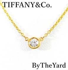 ☆美品☆ ティファニー TIFFANY&Co. バイザヤード ダイヤモンド ネックレス 750 YG 41cm 1.8g