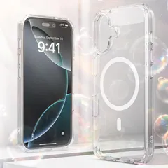 【新着商品】黄ばみ防止 アイフォン16 耐久性 透明 カバー レンズ保護 米軍MIL規格取得 滑り止め 耐衝撃ケース iphone16 iPhone16 ストラップホール付き ケース ケース ワイヤレス充電 車載ホルダー MagSafe対応 マグネット搭載 ク