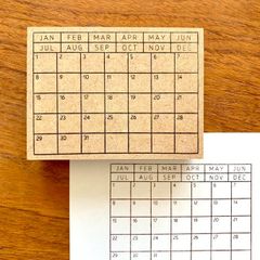 カレンダースタンプ　12か月いつでも使える月間カレンダー　スケジュールはんこ
