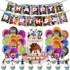 Roblox ロブロックスHAPPY BIRTHDAY ヌーブ君 D 風船 バースデー バルーン セット バルーン 誕生日 飾付け 装飾 冒険 ゲーム ヌーブくん SNS 写真 映え 子供 お祝い 撮影 パーティー ガーランド イベント ハッピー バースデイ