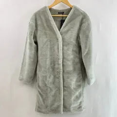 INGNI イング　レディース　ノーカラーコート　ボアコート　ミントグレー　M