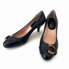 GUCCI GG ホースビット パンプス オープントゥ レザー ブラック - メルカリ