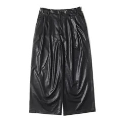 MAISON SPECIAL メゾン スペシャル パンツ サイズ:USA M / 23AW ZARA 2タック PUレザー ワイド バギー パンツ (Fake Leather Wide Leg Pants) / ジッパーフライ / ブラック【メンズ】【中古】のサムネイル