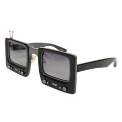 LINDA FARROW リンダファロー ×ジェレミースコット TV SPECS テレビデザイン サングラス ブラック 正規品 / 40400のサムネイル