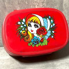 昭和レトロ Charlotte おしゃれ箱 レッド 昭和レトロ Charlotte おしゃれ箱 レッド - メルカリ