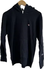 Z1453 【美品】championチャンピオン　パーカーフーディアウター　ブラック　レディース　LARGEサイズ