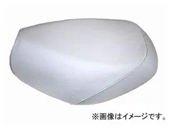 2輪 グロンドマン 国産シートカバー エンボスホワイト/白パイピング（張替） 品番：GH29YC280P20 ヤマハ リモコンジョグ/ZR（5KN/5SU/5PT/5SW）