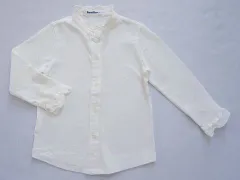 ファミリア familiar 100cm アウトレット 子供服 女の子 長袖 カットソー ブラウス 白 ハイネック 秋 冬 ★3 シャツ トップス ガールズ 女児 キッズ 【中古】 ユーズド リサイクル こども