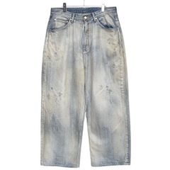 ANCELLM　アンセルム　2024SS　AGING WIDE DENIM 5P PANTS　USED加工ワイドデニムパンツ　ANC-PT59　8054000210671