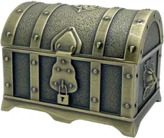 ルナリ ジュエリーボックス 宝箱 アンティーク風 小物入れ ヴィンテージ 収納ボックス レトロ インテリア( ゴールド)