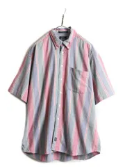 【お得なクーポン配布中!】 90s ドッカーズ ストライプ オックスフォード 半袖 ボタンダウン シャツ L