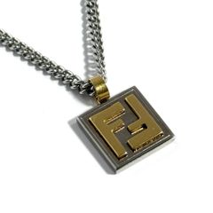 目黒蓮着用♢FENDI♢イタリア製 FFロゴ ゴールド×シルバー ネックレス