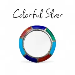 【豊かな彩り】ナバホ族　インディアンジュエリー Silver 刻印 90s Vintage Ring シルバー ヴィンテージ リング 19号 指輪　コーラル　ターコイズ　エスニック　トライバル