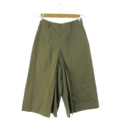 ケイビーエフ KBF アーバンリサーチ パンツ ガウチョ ワイド コットン ハリ感 ボリューム カジュアル ONE 緑 カーキ /AH4