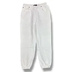 Alexander Wang サイドロゴジョガーパンツ デニム ジーンズ イージーパンツ アレキサンダーワン ホワイト M 84865A5