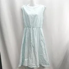 ◇ ⊂ JUNOAH ジュノア ロング丈 ワンピース サイズM ライトブルー レディース E  【1412260016346】