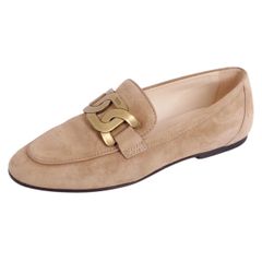 美品 トッズ TOD'S ローファー ケイト モカシン スウェードレザー シュー