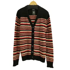 ディーゼル DIESEL SUPERIOR QUALITY KNIT モヘヤ混 マルチボーダー ニット カーディガン メンズ 表記無 